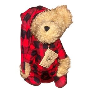Boyds Bears Red and Black Checkered Teddy